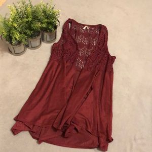 Red Lace Vest